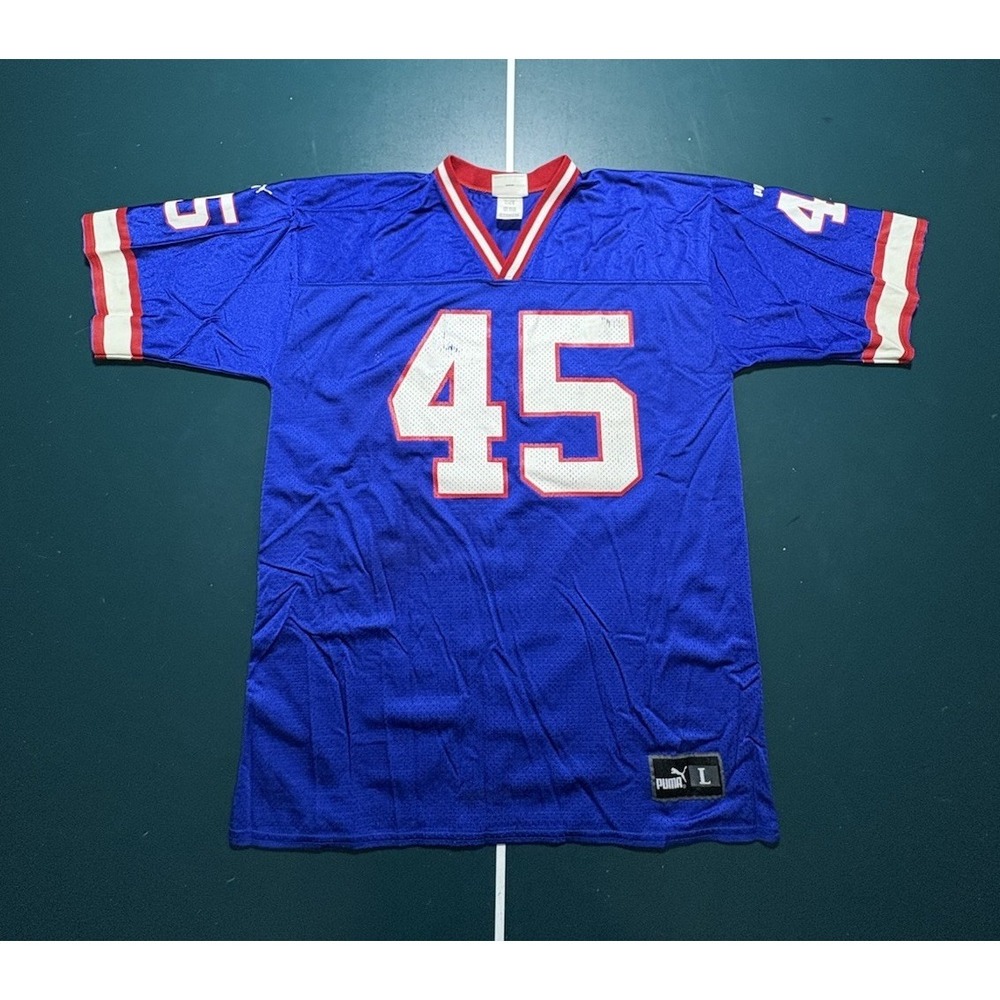 Vintage Puma New York Giants NFL Jersey Men's Size Large Blue Football Retro 90s